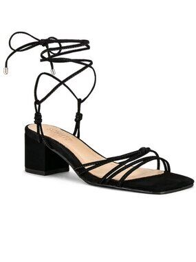 Schutz Athena Block Heel in Black 7.5